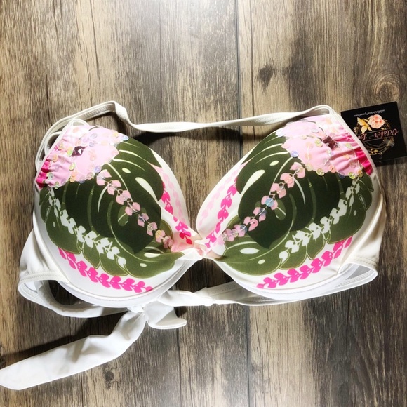 LAST ONE! NEW White Floral Fringe Bikini - Picture 4 of 6